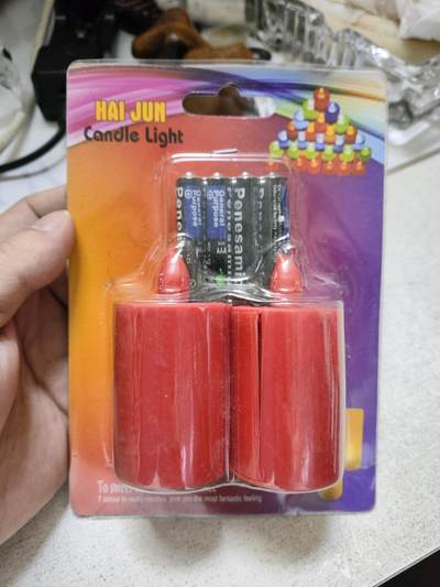 爱淘收藏，清货 - 电子红蜡烛一对