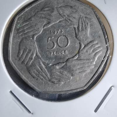 沼泽如烟--第869场 - 英国1973年50便士入欧纪念币