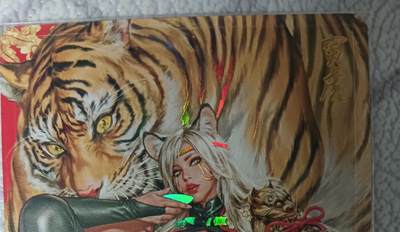 花开卡拍第42期（10月12号周日截拍，品控勿拍!!!拍品不寄存，运费5元，自制卡难免瑕疵，可能存在轻微撞角爆边等出厂瑕疵，品控介意勿拍！） - 焱卡 黑暗王朝 寅虎姬 彩闪1张