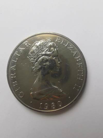 巨藏钱币第四期10月13号20点开拍 直布罗陀1980年1克朗镍币
