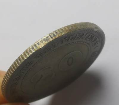 巨藏钱币第四期10月13号20点开拍 英属海峡1910年20分银币5.3克-爱德华七世