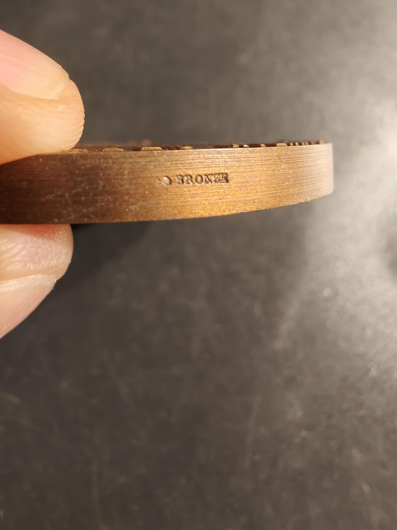 老王徽章第155期 法国卡尔卡松市大铜章    直径54mm.   重量91.8g