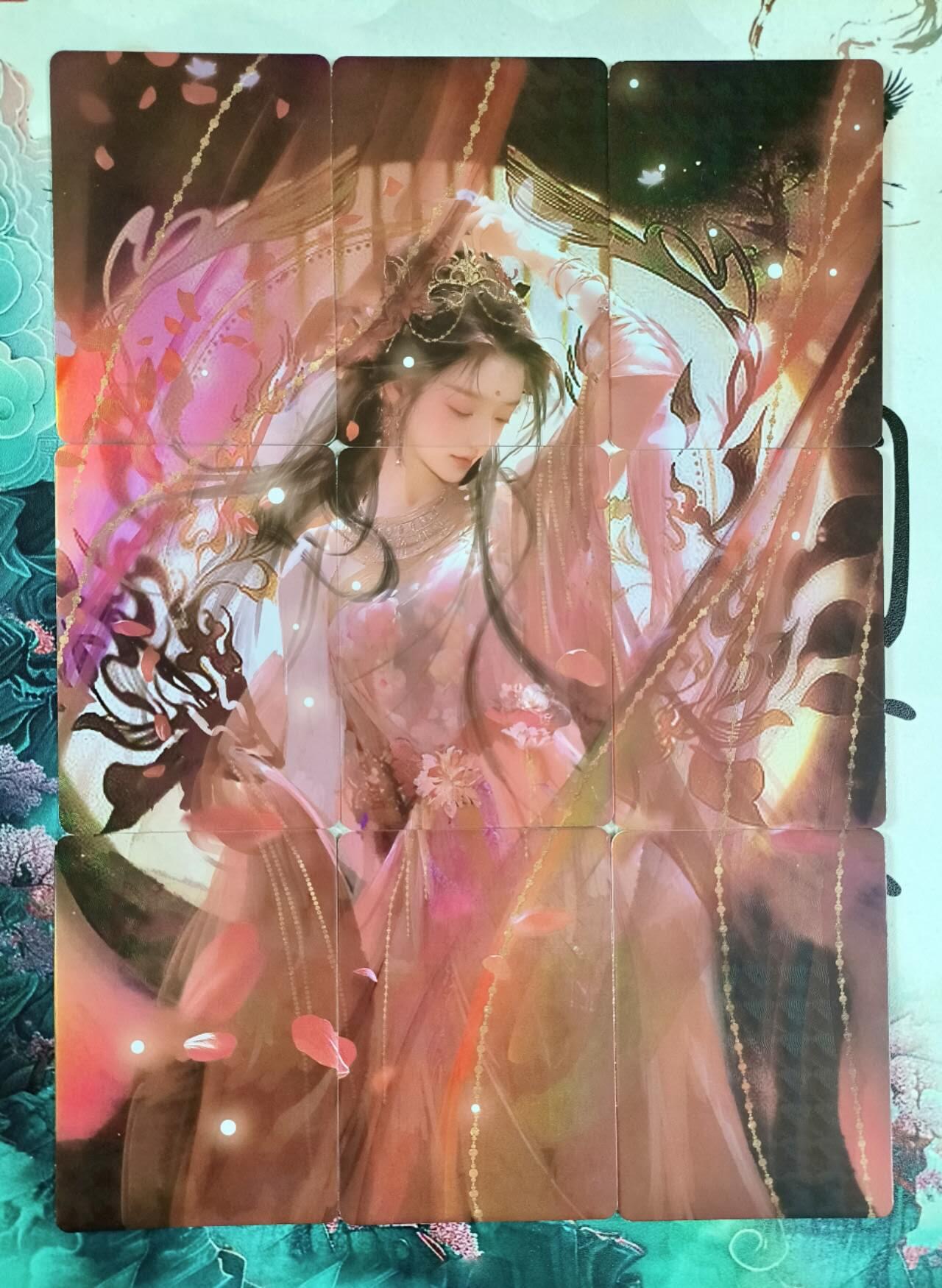 龙虎卡牌第五十八场（无佣金，满120包邮，周六晚上结拍，欢迎送拍） 彩闪九拼 元明清系列古风美女