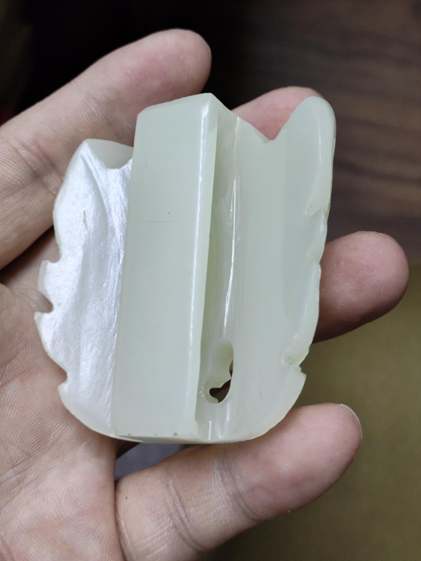 爱淘收藏，清货 天然阿富汗白玉皮带扣腰扣 羊脂白男士玉石腰牌腰佩