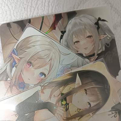 花开卡拍第42期（10月12号周日截拍，品控勿拍!!!拍品不寄存，运费5元，自制卡难免瑕疵，可能存在轻微撞角爆边等出厂瑕疵，品控介意勿拍！） - 绘天阁 美女小套3张 彩闪工艺