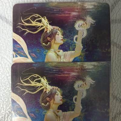 花开卡拍第42期（10月12号周日截拍，品控勿拍!!!拍品不寄存，运费5元，自制卡难免瑕疵，可能存在轻微撞角爆边等出厂瑕疵，品控介意勿拍！） - 燎原 妖姬传 刷子万圣公主 双服饰幻彩2张