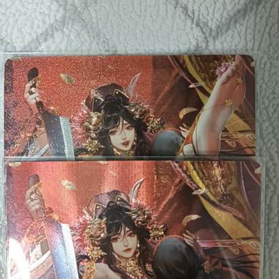 花开卡拍第42期（10月12号周日截拍，品控勿拍!!!拍品不寄存，运费5元，自制卡难免瑕疵，可能存在轻微撞角爆边等出厂瑕疵，品控介意勿拍！） - 卡玩帕克 水浒姬蔡福粗闪一对 2张