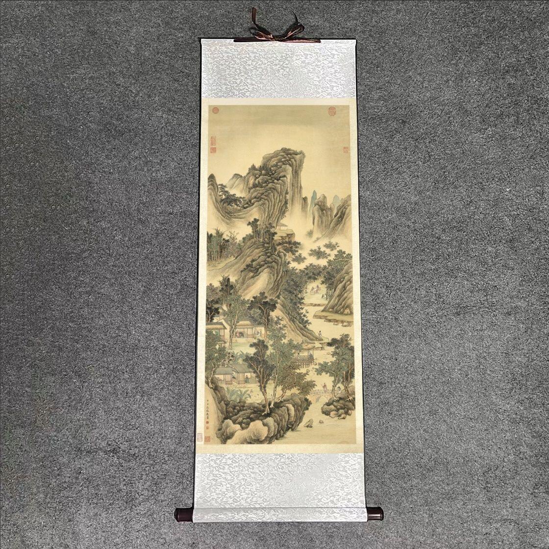 名家名画（装饰画）专场 竹溪销夏图 清永瑢卷轴画