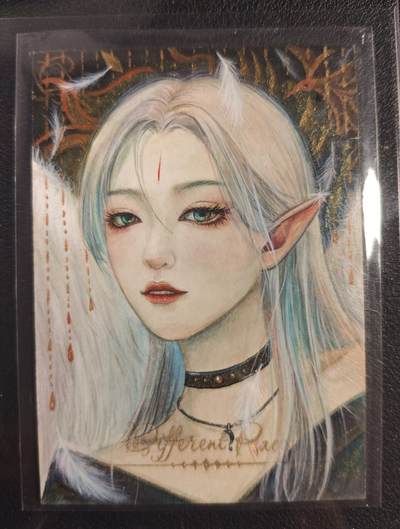 天玑星卡拍第128期《10.13周一截拍》持续收拍收评中 满赠卡需备注 - 【手绘卡】暮光 异族 兰兮 美女 1of1 手绘卡