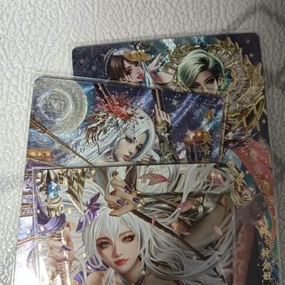 花开卡拍第42期（10月12号周日截拍，品控勿拍!!!拍品不寄存，运费5元，自制卡难免瑕疵，可能存在轻微撞角爆边等出厂瑕疵，品控介意勿拍！） - 卡玩帕克 三国姬二十五弹：典韦姬、钟会姬、邓艾粗闪一组 3张