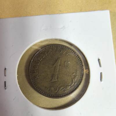 泡泡币外币第七场可代拍15038385335微信 英属罗德西亚一分