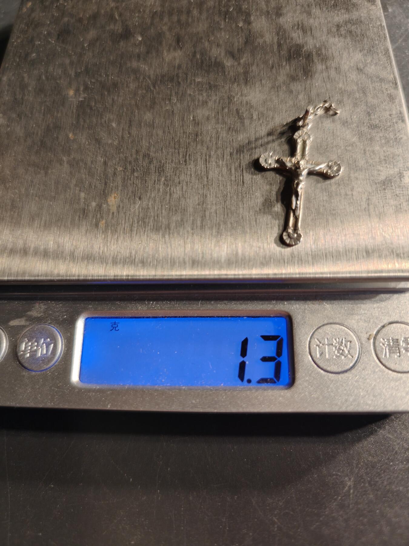老王徽章第155期 法国天主教会十字架    银质.   1.3g