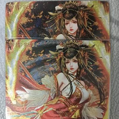 花开卡拍第42期（10月12号周日截拍，品控勿拍!!!拍品不寄存，运费5元，自制卡难免瑕疵，可能存在轻微撞角爆边等出厂瑕疵，品控介意勿拍！） - 卡玩帕克 水浒姬魏定国粗闪一对 2张
