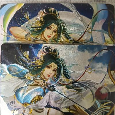 花开卡拍第42期（10月12号周日截拍，品控勿拍!!!拍品不寄存，运费5元，自制卡难免瑕疵，可能存在轻微撞角爆边等出厂瑕疵，品控介意勿拍！） - 卡玩帕克 水浒姬花荣粗闪一对 2张