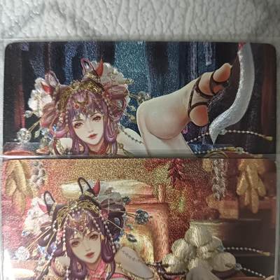 花开卡拍第42期（10月12号周日截拍，品控勿拍!!!拍品不寄存，运费5元，自制卡难免瑕疵，可能存在轻微撞角爆边等出厂瑕疵，品控介意勿拍！） - 卡玩帕克 水浒姬顾大嫂粗闪一对 2张