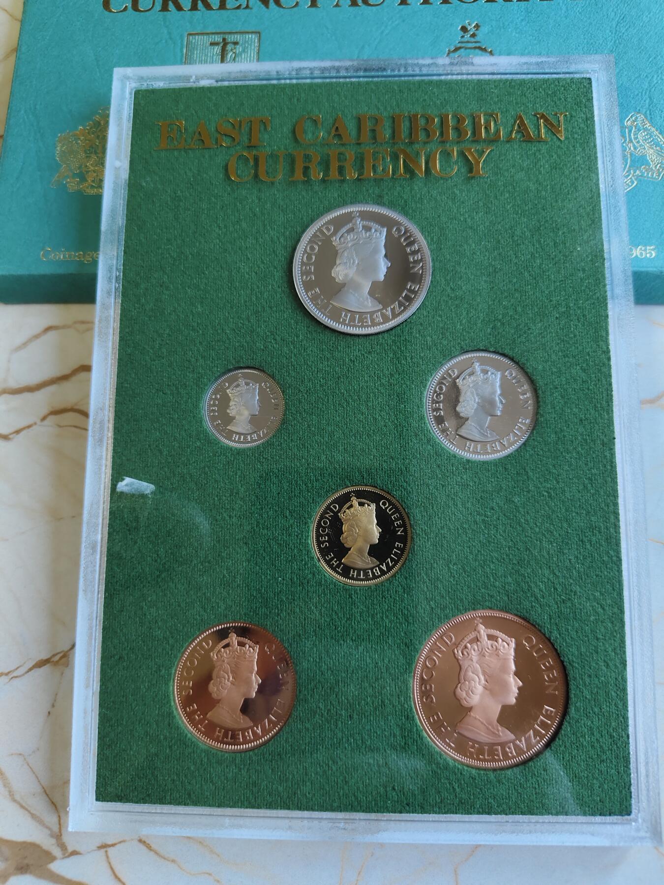 第177期拍卖【长期征集拍品】 东加勒比1965年年度6枚精制纪念币套装