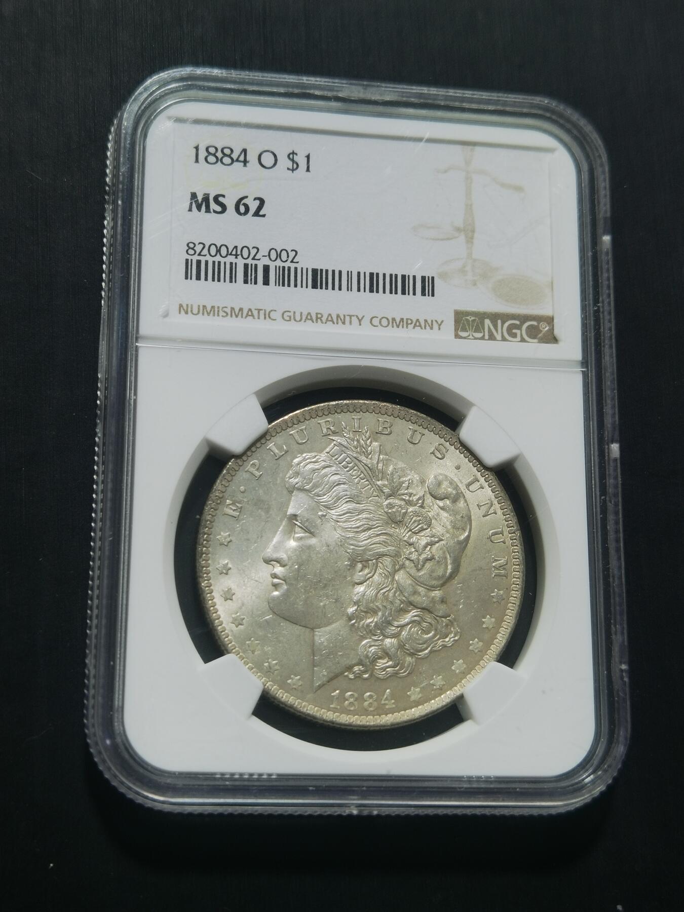 天下钱庄专场欢迎参拍 NGC MS62 1884美国摩根一美元银币