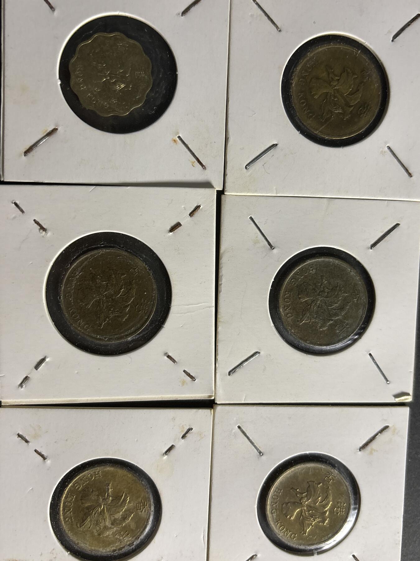 文馨钱币收藏第 275 场，优选品质银币，铜币，纪念章场，长期接收代拍品 香港一组 6 枚