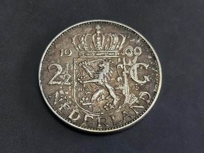 博彦收藏    10月18日 8点钱币专场 - 1960荷兰2.5G 盾15g银币  .725含量  流通品