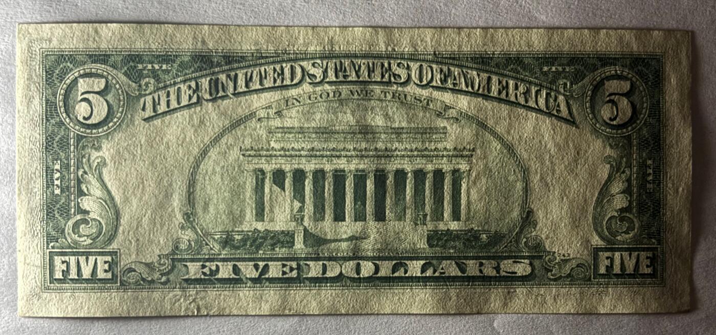 【礼羽收藏】🌏世界钱币拍卖第106期 拍卖延长30分钟 20:00开始 1974年 5美元 双尾00 实物图