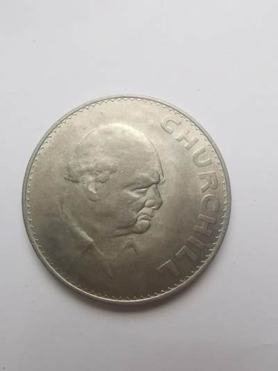巨藏钱币第四期10月13号20点开拍 - 英国1965年1克朗镍币-丘吉尔纪念币