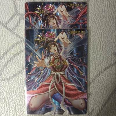 花开卡拍第42期（10月12号周日截拍，品控勿拍!!!拍品不寄存，运费5元，自制卡难免瑕疵，可能存在轻微撞角爆边等出厂瑕疵，品控介意勿拍！） - 卡玩帕克 水浒姬李立粗闪一对 2张
