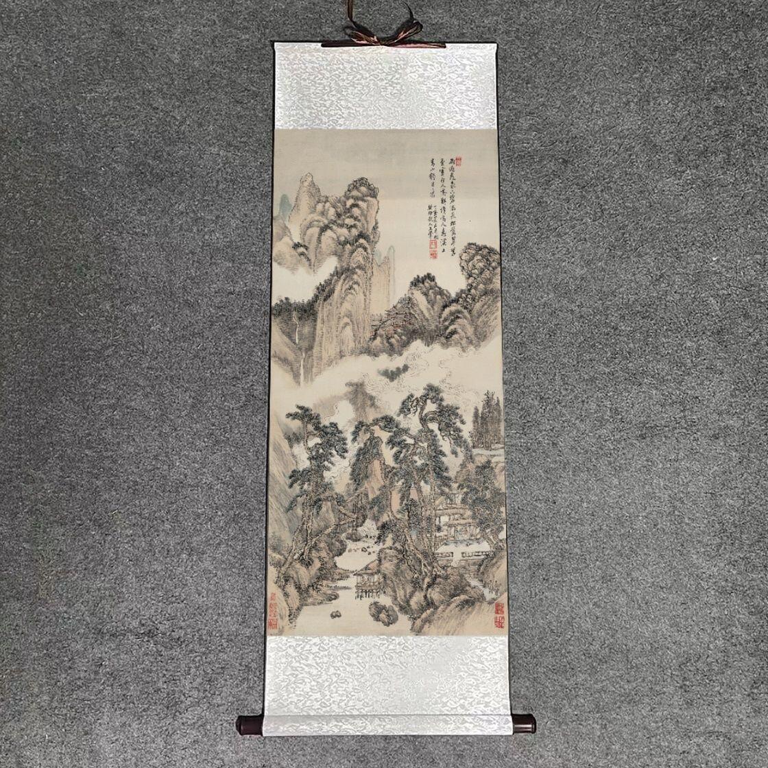 名家名画（装饰画）专场 王翚草堂碧泉图 卷轴画