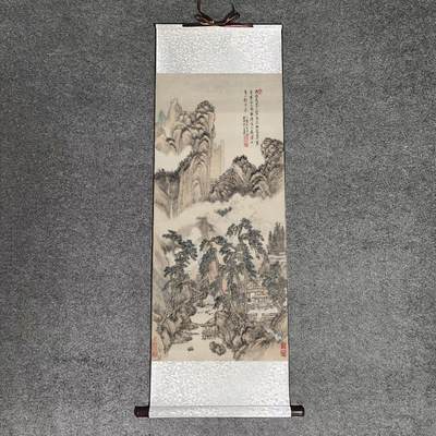 名家名画（装饰画）专场 - 王翚草堂碧泉图 卷轴画