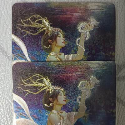 花开卡拍第42期（10月12号周日截拍，品控勿拍!!!拍品不寄存，运费5元，自制卡难免瑕疵，可能存在轻微撞角爆边等出厂瑕疵，品控介意勿拍！） - 燎原 妖姬传 刷子万圣公主 双服饰幻彩折光2张
