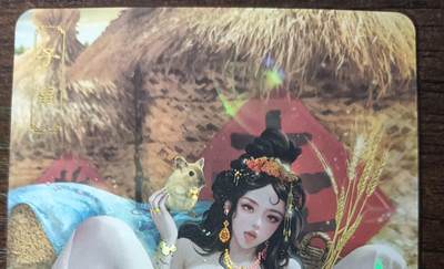 花开卡拍第42期（10月12号周日截拍，品控勿拍!!!拍品不寄存，运费5元，自制卡难免瑕疵，可能存在轻微撞角爆边等出厂瑕疵，品控介意勿拍！） - 卡将卡牌 生肖鼠 有瑕 彩闪1张，编号008