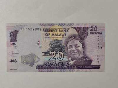 10月11日纸币专场拍卖 - 马拉维20克瓦查