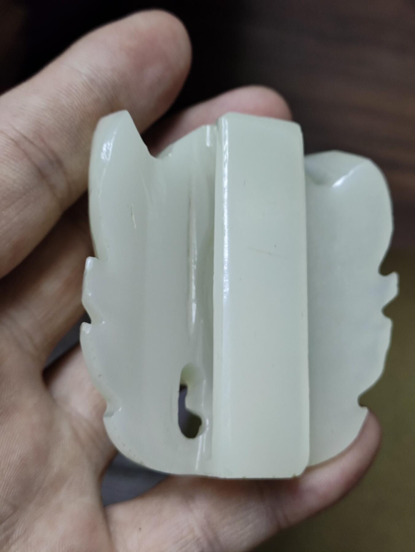 爱淘收藏，清货 天然阿富汗白玉皮带扣腰扣 羊脂白男士玉石腰牌腰佩
