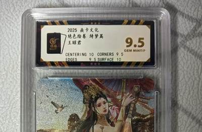 花开卡拍第42期（10月12号周日截拍，品控勿拍!!!拍品不寄存，运费5元，自制卡难免瑕疵，可能存在轻微撞角爆边等出厂瑕疵，品控介意勿拍！） - 焱卡 绝色绘卷 王昭君清凉版 折光 保粹9.5分