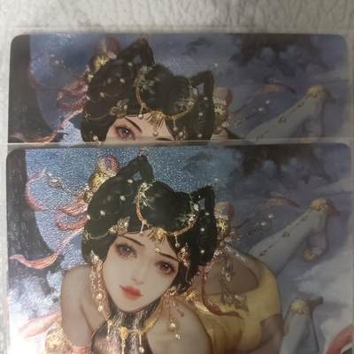 花开卡拍第42期（10月12号周日截拍，品控勿拍!!!拍品不寄存，运费5元，自制卡难免瑕疵，可能存在轻微撞角爆边等出厂瑕疵，品控介意勿拍！） - 卡玩帕克 水浒姬杨林粗闪一对 2张