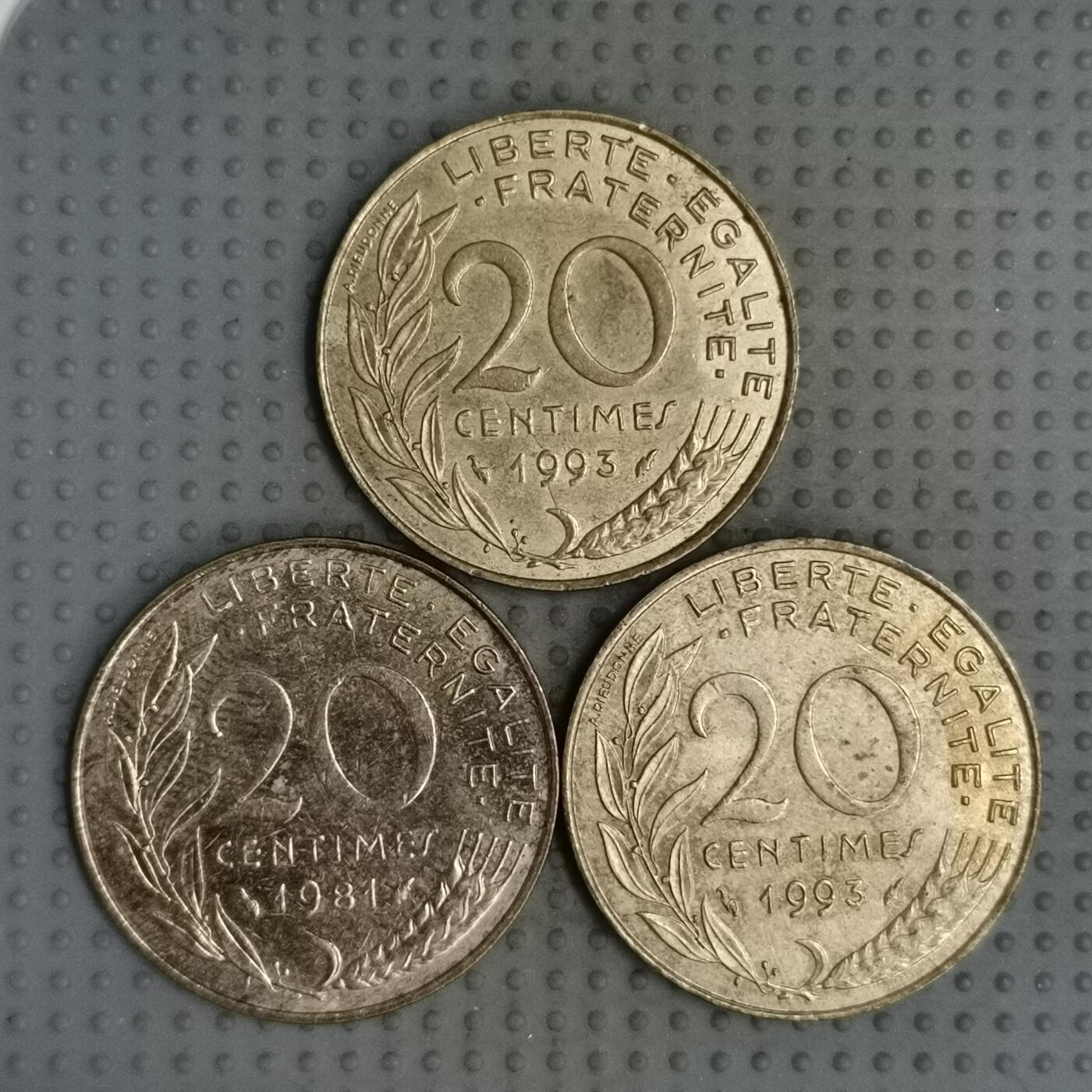 2025年第96场各国散币拍卖（总第96场） 法国20生丁3枚