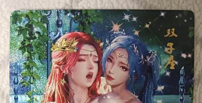 花开卡拍第42期（10月12号周日截拍，品控勿拍!!!拍品不寄存，运费5元，自制卡难免瑕疵，可能存在轻微撞角爆边等出厂瑕疵，品控介意勿拍！） - 星宿文创 满赠星座 双子1张 粗闪