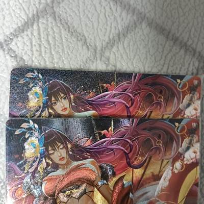 花开卡拍第42期（10月12号周日截拍，品控勿拍!!!拍品不寄存，运费5元，自制卡难免瑕疵，可能存在轻微撞角爆边等出厂瑕疵，品控介意勿拍！） - 卡玩帕克 水浒姬呼延灼粗闪一对 2张