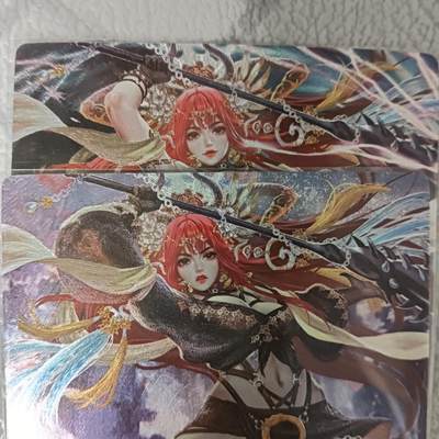 花开卡拍第42期（10月12号周日截拍，品控勿拍!!!拍品不寄存，运费5元，自制卡难免瑕疵，可能存在轻微撞角爆边等出厂瑕疵，品控介意勿拍！） - 卡玩帕克 水浒姬秦明粗闪一对 2张