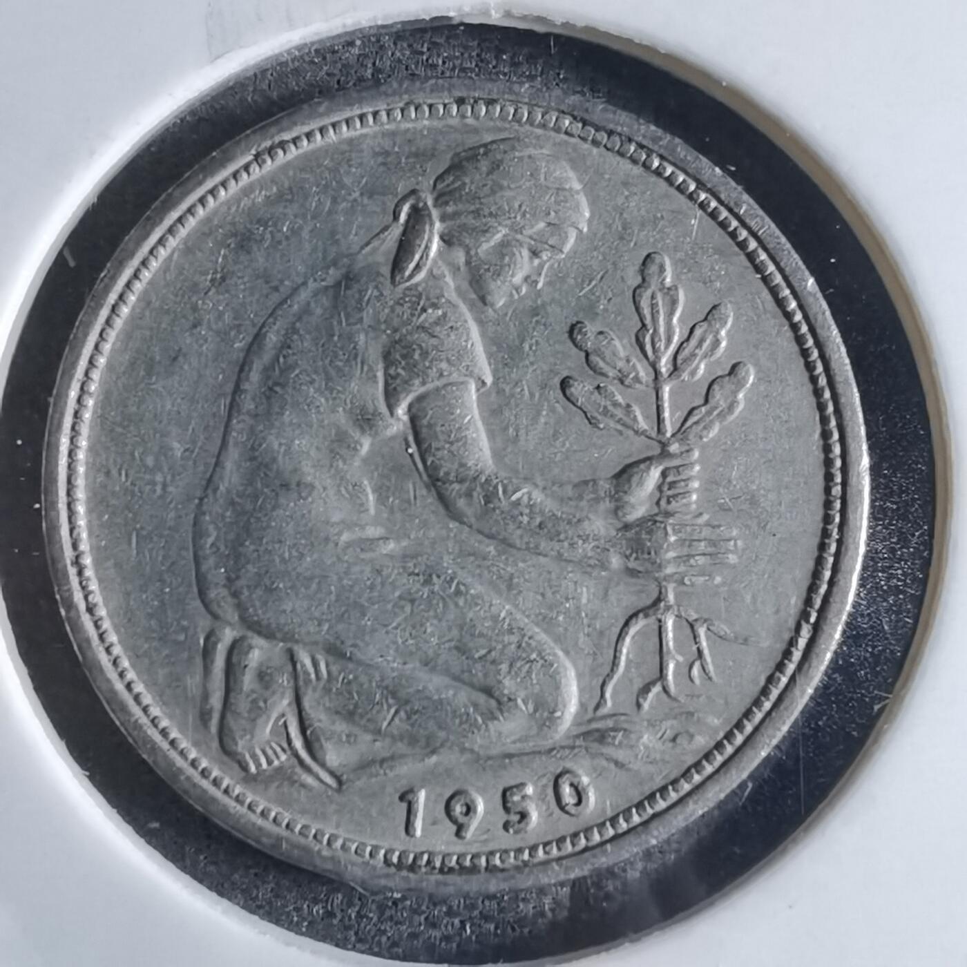 沼泽如烟--第869场 德国1950年50芬尼