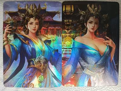 花开卡拍第42期（10月12号周日截拍，品控勿拍!!!拍品不寄存，运费5元，自制卡难免瑕疵，可能存在轻微撞角爆边等出厂瑕疵，品控介意勿拍！） - 宁缺卡牌 夏姬对卡 折光彩闪