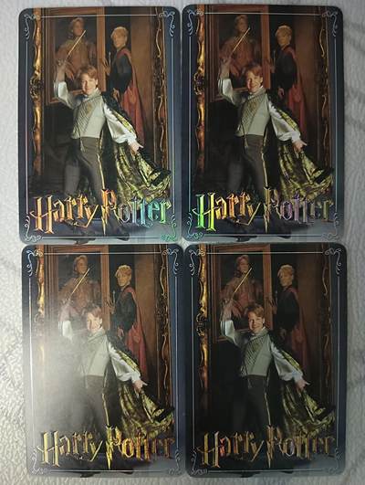 花开卡拍第42期（10月12号周日截拍，品控勿拍!!!拍品不寄存，运费5元，自制卡难免瑕疵，可能存在轻微撞角爆边等出厂瑕疵，品控介意勿拍！） - 茉莉满赠卡，哈利波特，双工艺两张，共四张