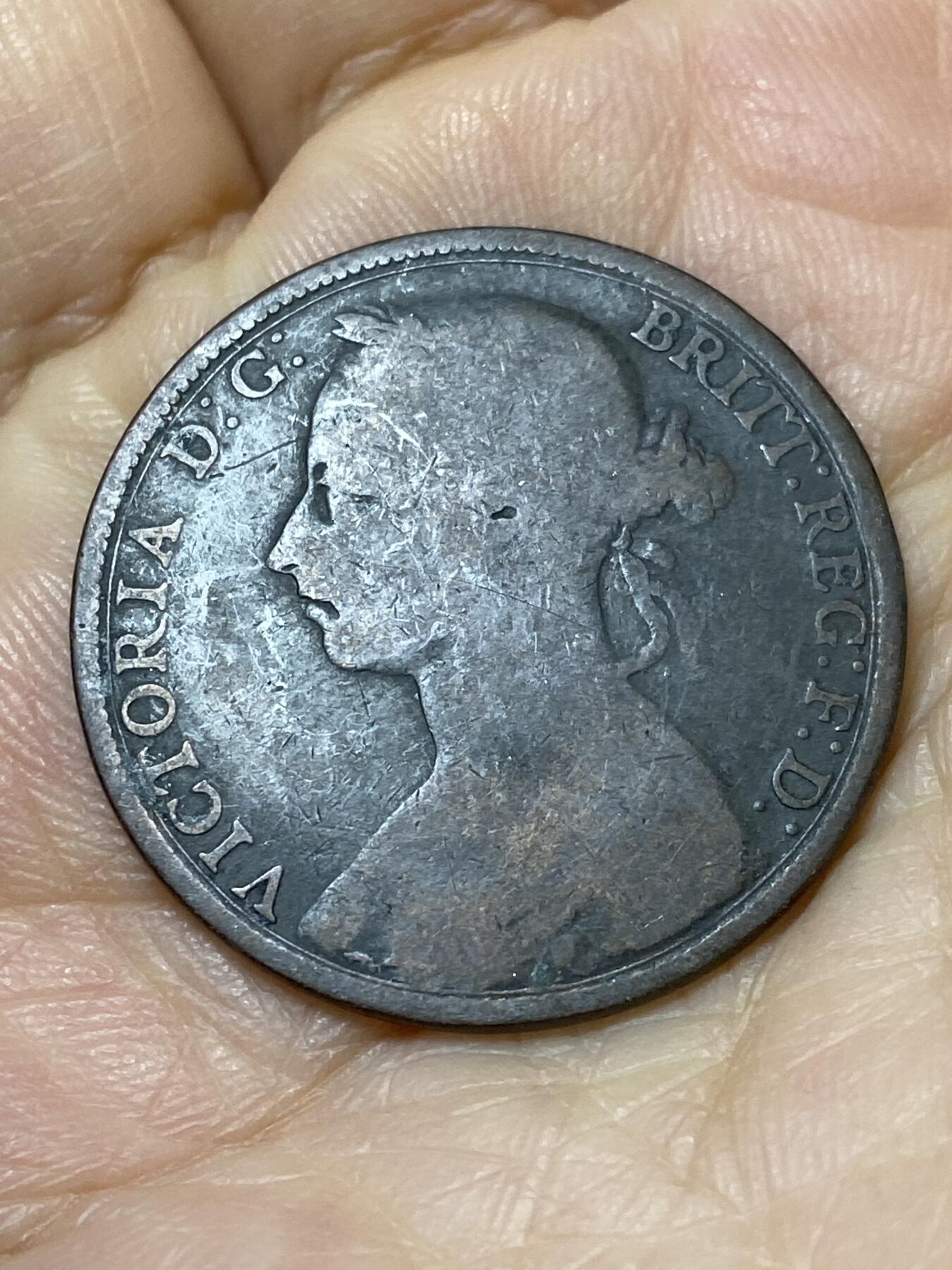 2025年第一百零八场(总第一百三十四场）外国好品散币(免佣金) 英国🇬🇧1889年1便士(维多利亚女王中年桂冠)