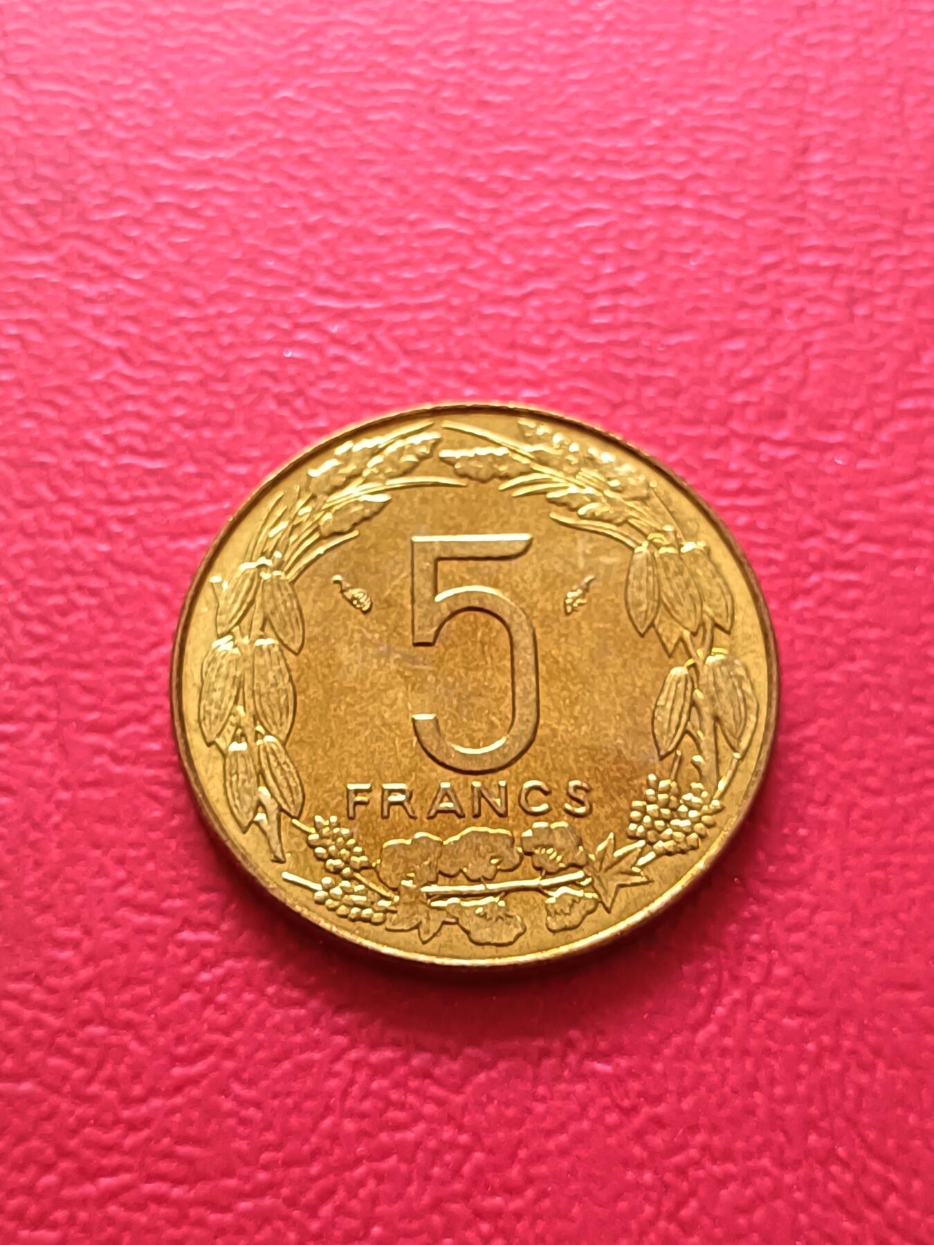 【云涧收藏】第七十场 中非1978年5法朗，UNC