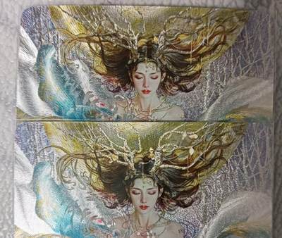 花开卡拍第42期（10月12号周日截拍，品控勿拍!!!拍品不寄存，运费5元，自制卡难免瑕疵，可能存在轻微撞角爆边等出厂瑕疵，品控介意勿拍！） - 焱卡文化 妖姬传 龙女一对 粗闪