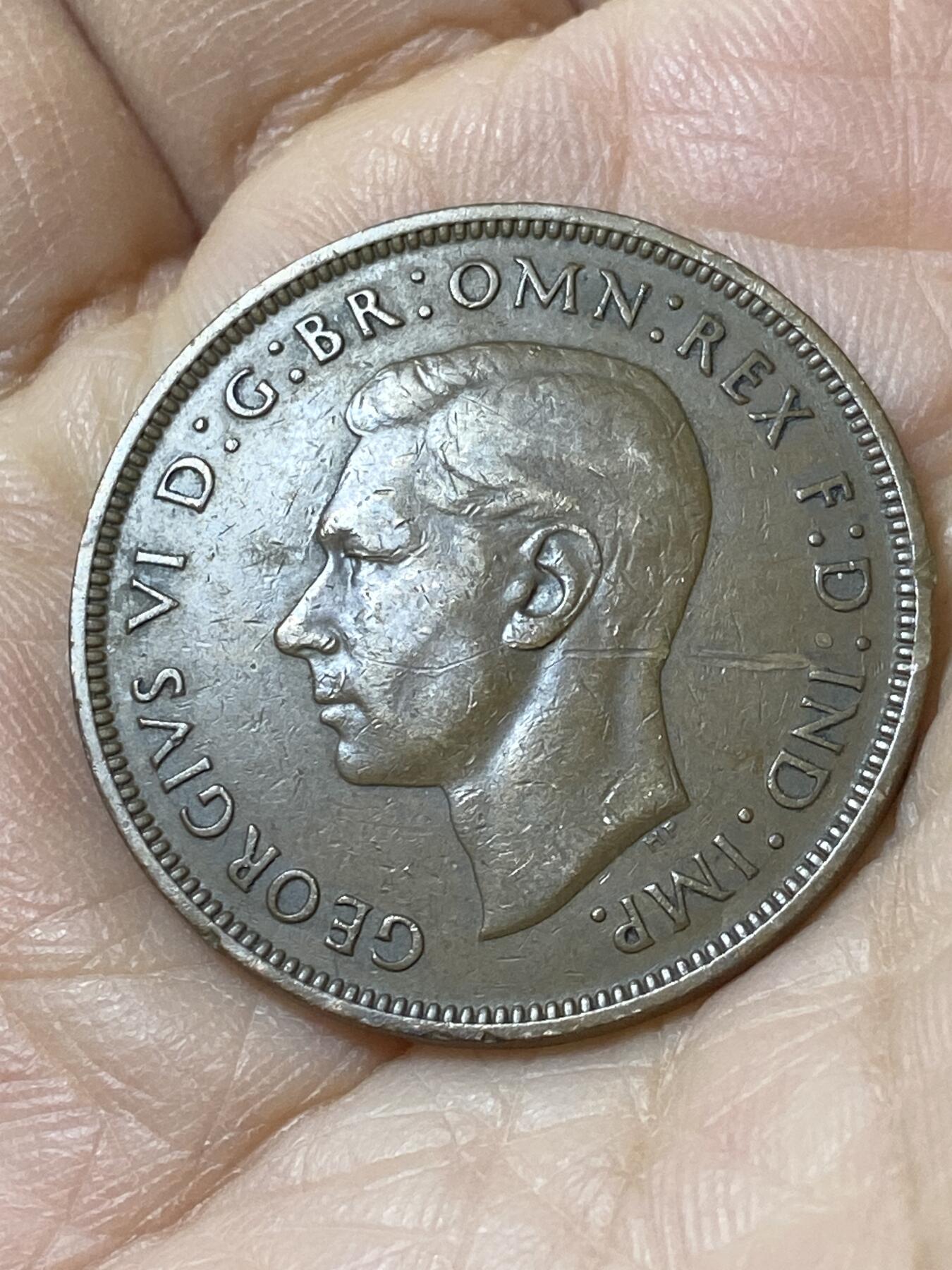 2025年第一百零八场(总第一百三十四场）外国好品散币(免佣金) 英国🇬🇧1945年1便士(乔治六世第一版)