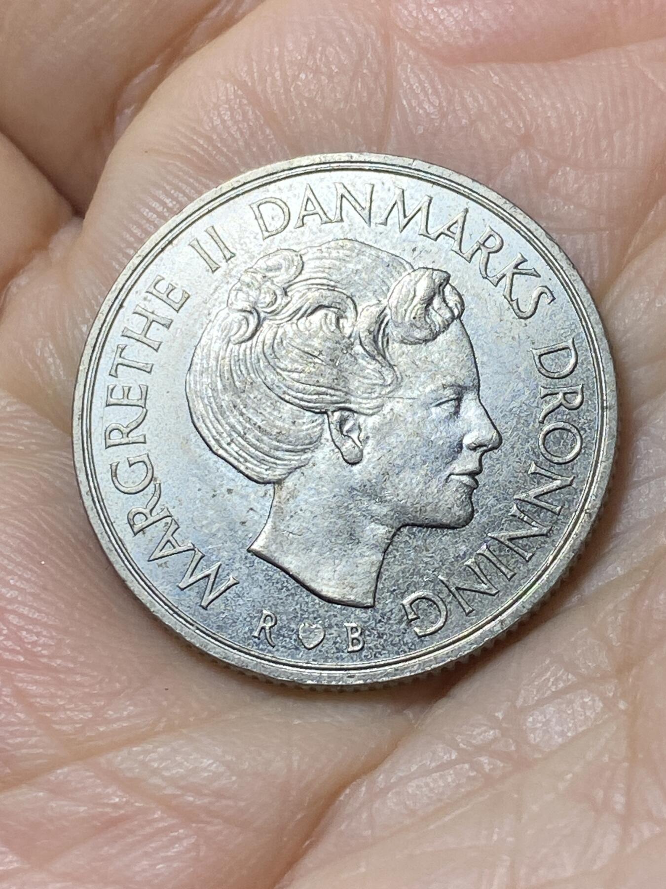 2025年第一百零八场(总第一百三十四场）外国好品散币(免佣金) 丹麦🇩🇰1987年1克朗(玛格丽特二世时期，R; B版)