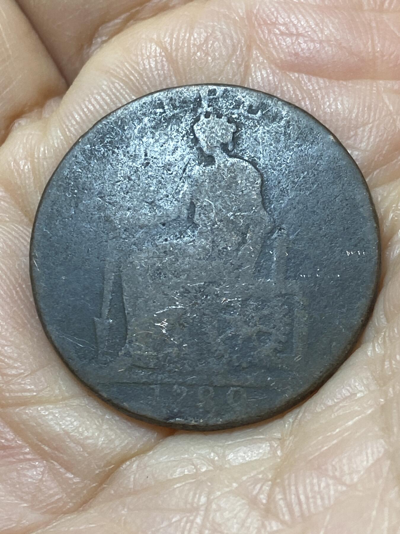 2025年第一百零八场(总第一百三十四场）外国好品散币(免佣金) 英国🇬🇧1789年半便士代币(蜂巢画押图案，柴郡-麦克雷斯菲尔德商业代币，有查尔斯·罗伊铜业公司制造
