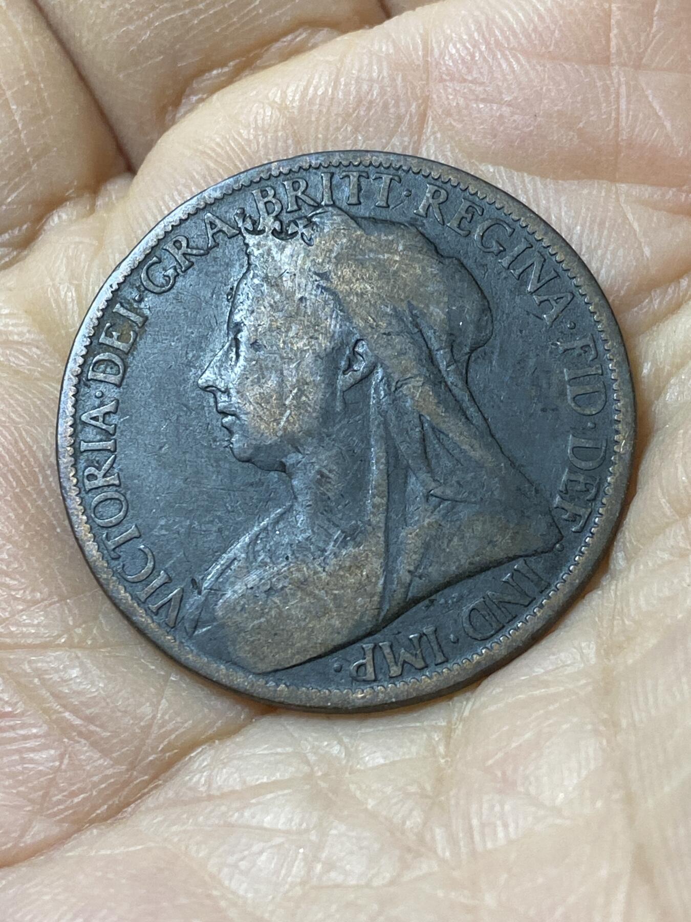 2025年第一百零八场(总第一百三十四场）外国好品散币(免佣金) 英国🇬🇧1901年1便士(维多利亚女王老年披纱)
