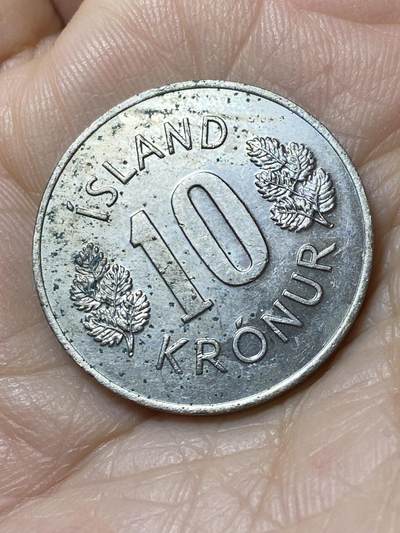 2025年第一百零八场(总第一百三十四场）外国好品散币(免佣金) - 冰岛🇮🇸1974年10克朗(共和国时期第一套)