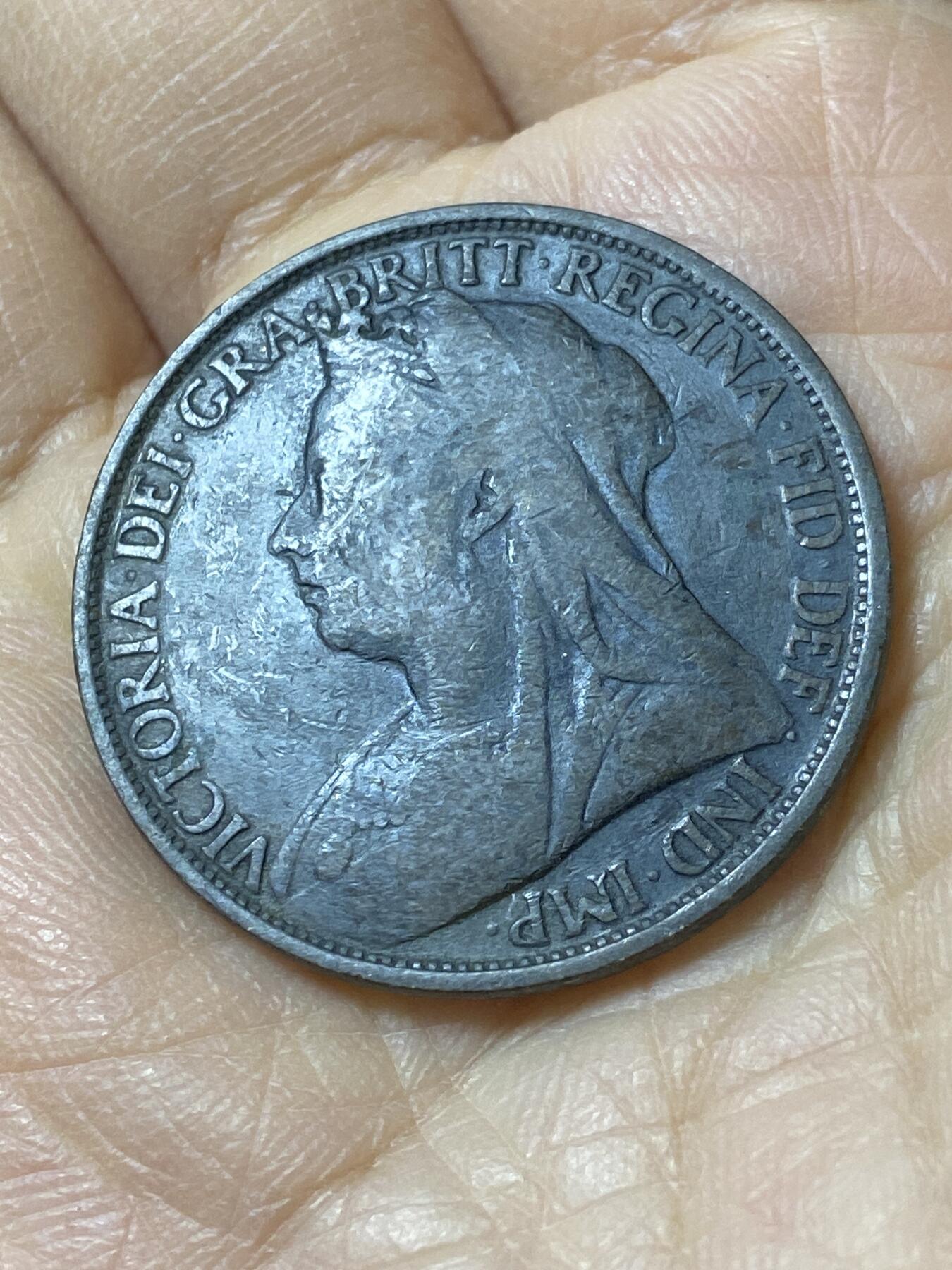 2025年第一百零八场(总第一百三十四场）外国好品散币(免佣金) 英国🇬🇧1896年1便士(维多利亚女王老年披纱)